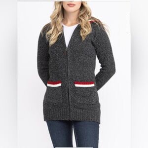 Warehouse One Front Zip Cabin Cardigan.